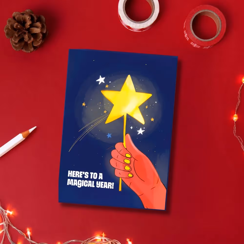 Greeting Card: Here's To A Magical Year  image 1