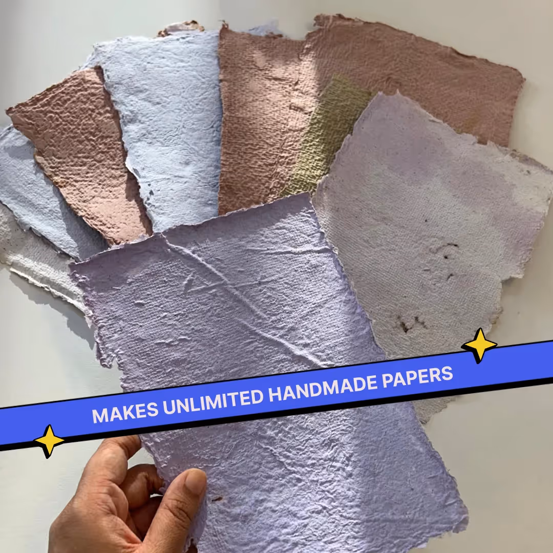 Handmade Paper and Gel Plate Monoprinting DIY Combo image 11