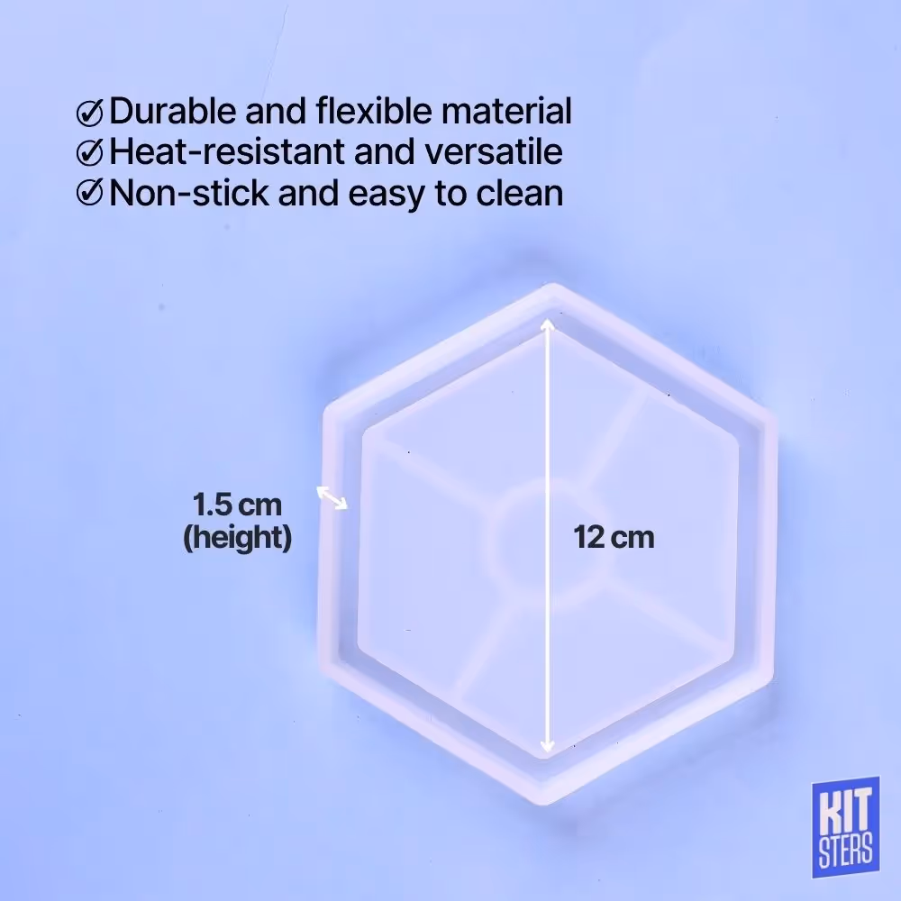 Silicone Hexagonal Coaster Mould  image 2