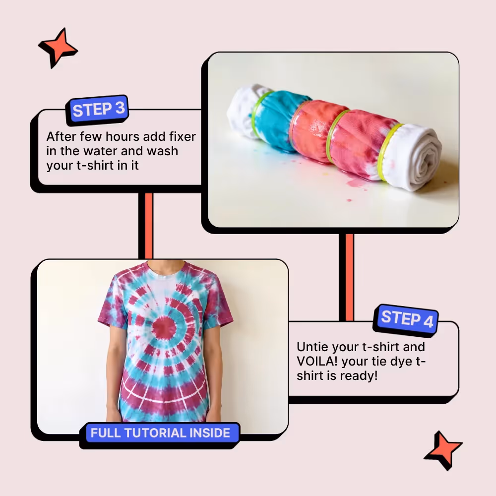 Tie-Dye Colour Pack of 6 image 6