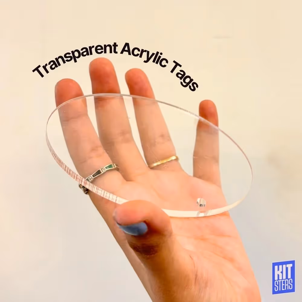 Transparent Acrylic Tags - 10 cm image 1
