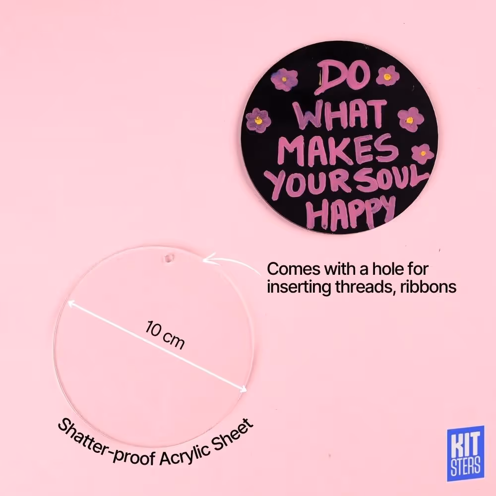 Transparent Acrylic Tags - 10 cm image 2
