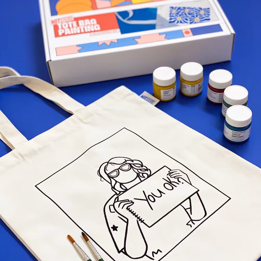 You Belong With Me DIY Tote Bag Painting Kit image 1