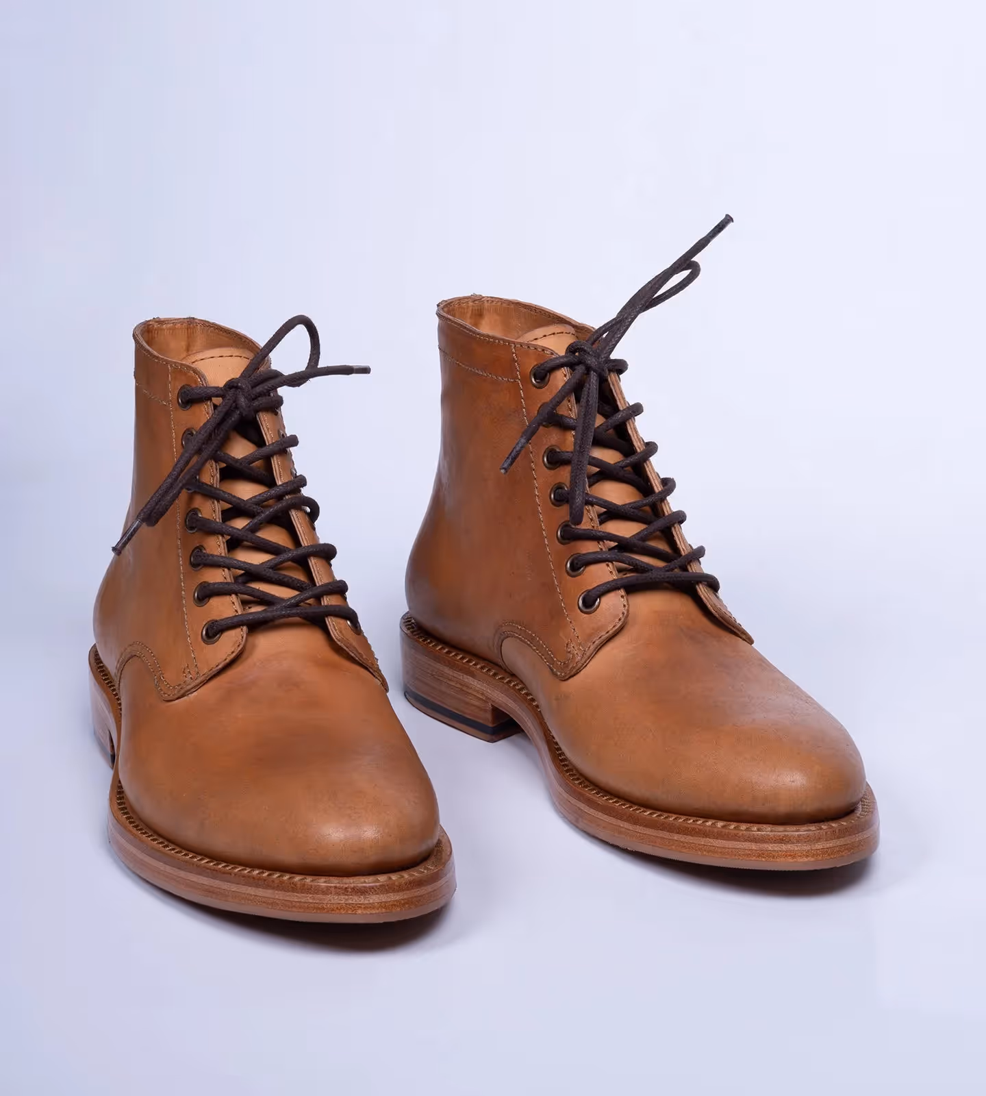 Badalassi Veg Tanned Tan Plain Toe Boot image 1