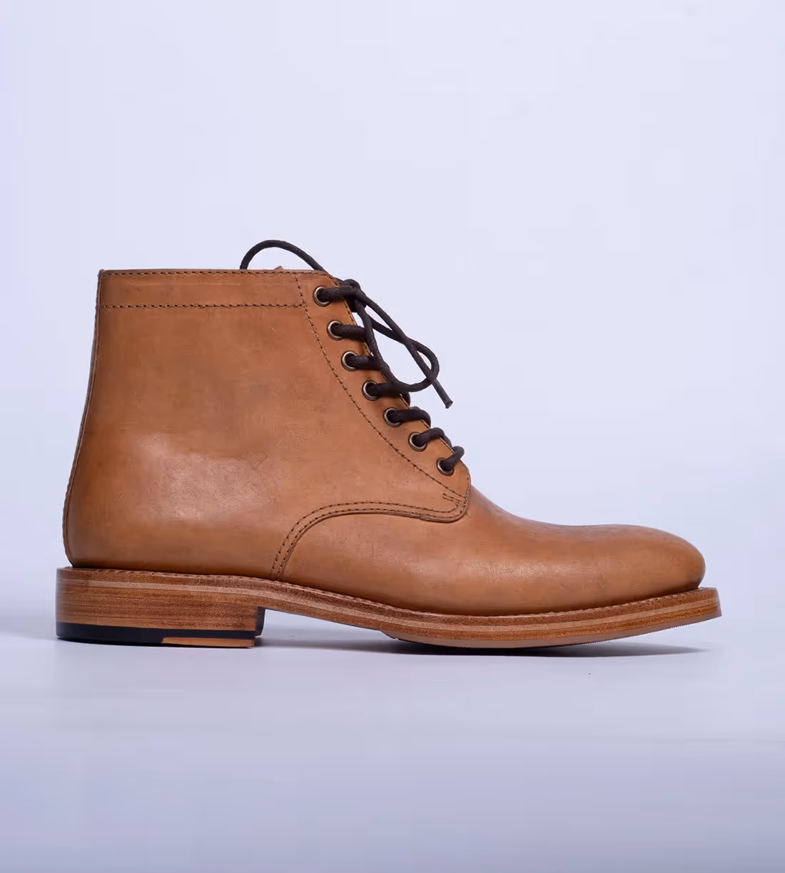 Badalassi Veg Tanned Tan Plain Toe Boot image 2