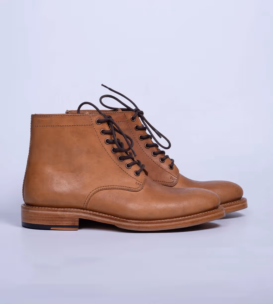 Badalassi Veg Tanned Tan Plain Toe Boot image 3
