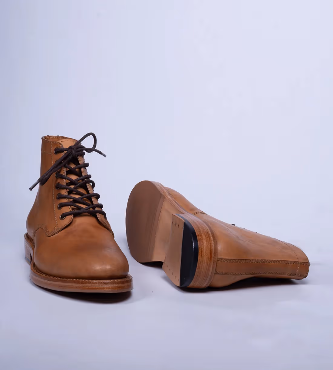 Badalassi Veg Tanned Tan Plain Toe Boot image 5