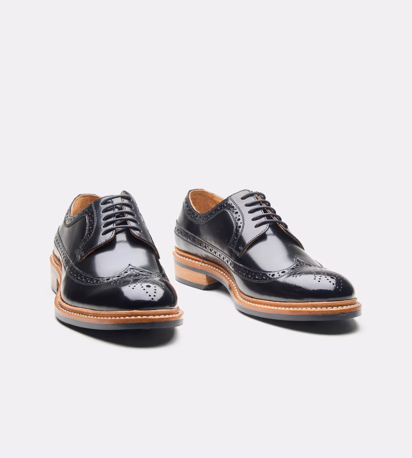 Black Brush Off Longwing Blucher Shoe image 1