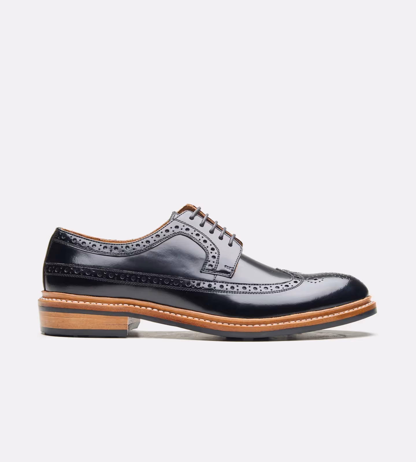 Black Brush Off Longwing Blucher Shoe  image 3