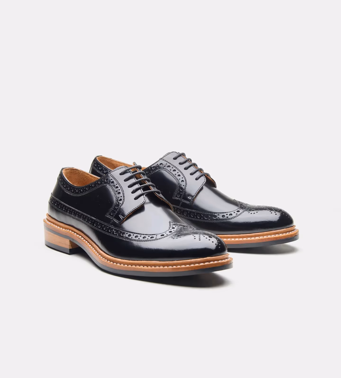 Black Brush Off Longwing Blucher Shoe  image 4
