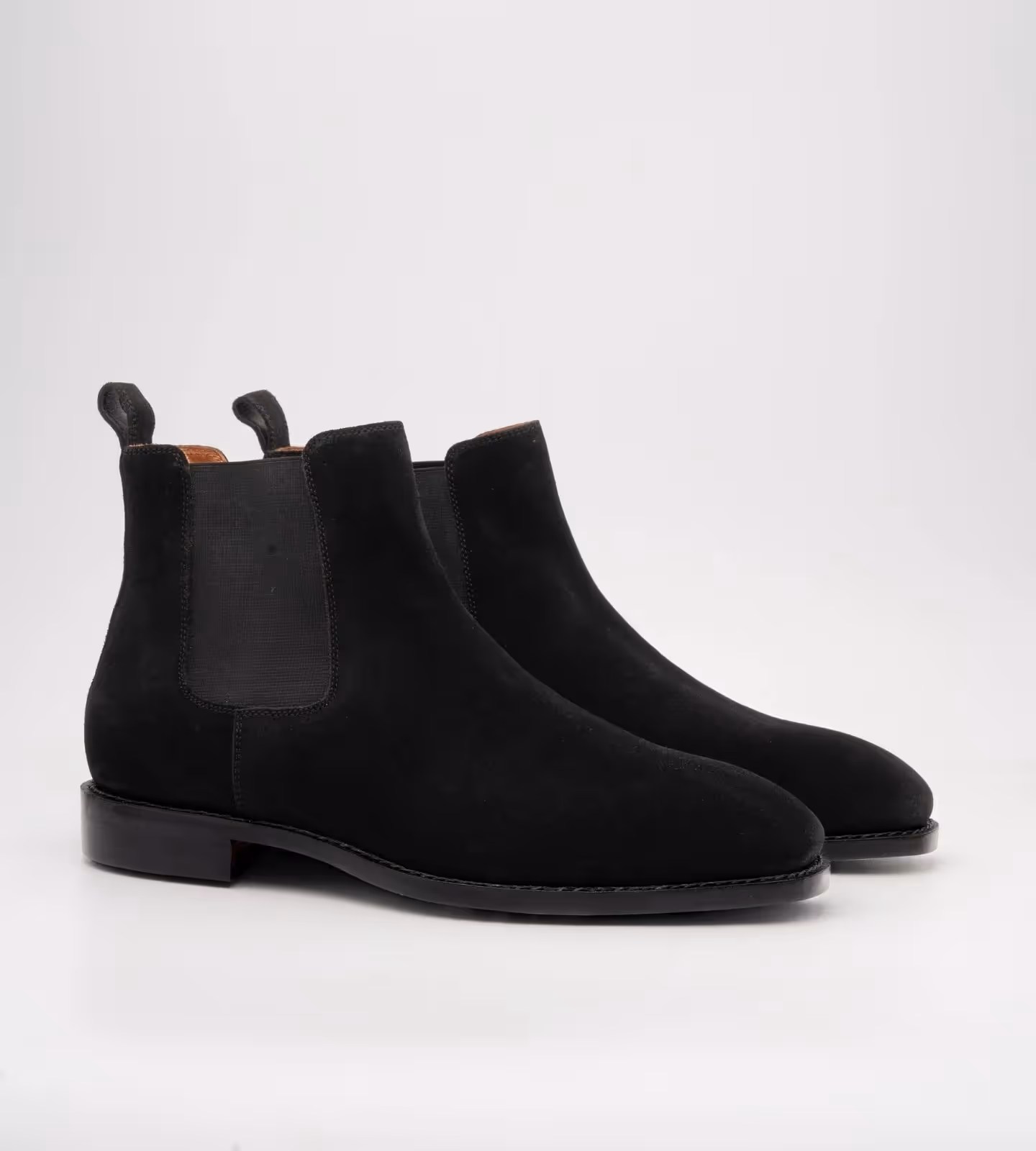Black Groupo Mastrotto Suede Chisel Toe Chelsea Boots  image 3