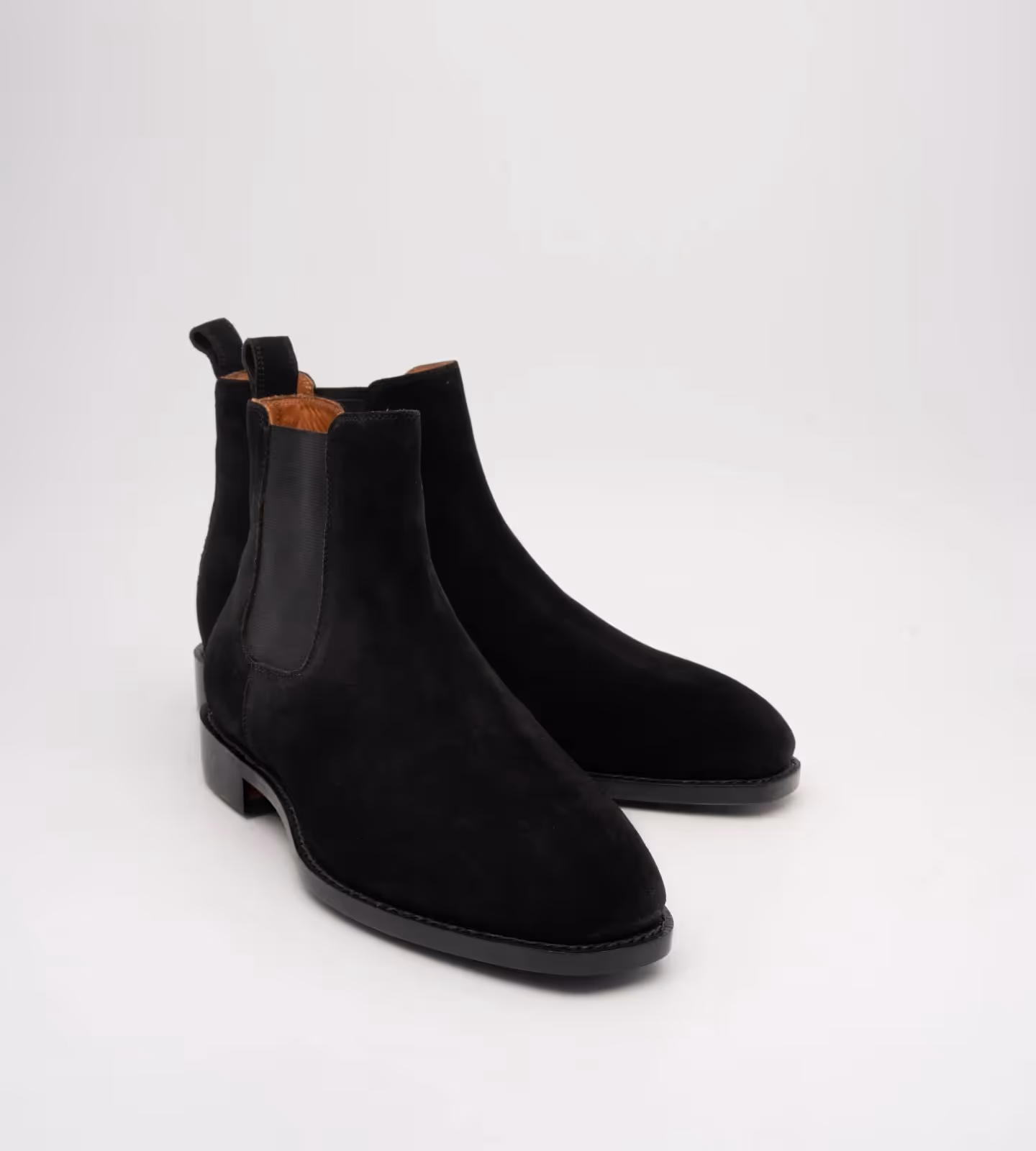Black Groupo Mastrotto Suede Chisel Toe Chelsea Boots  image 5