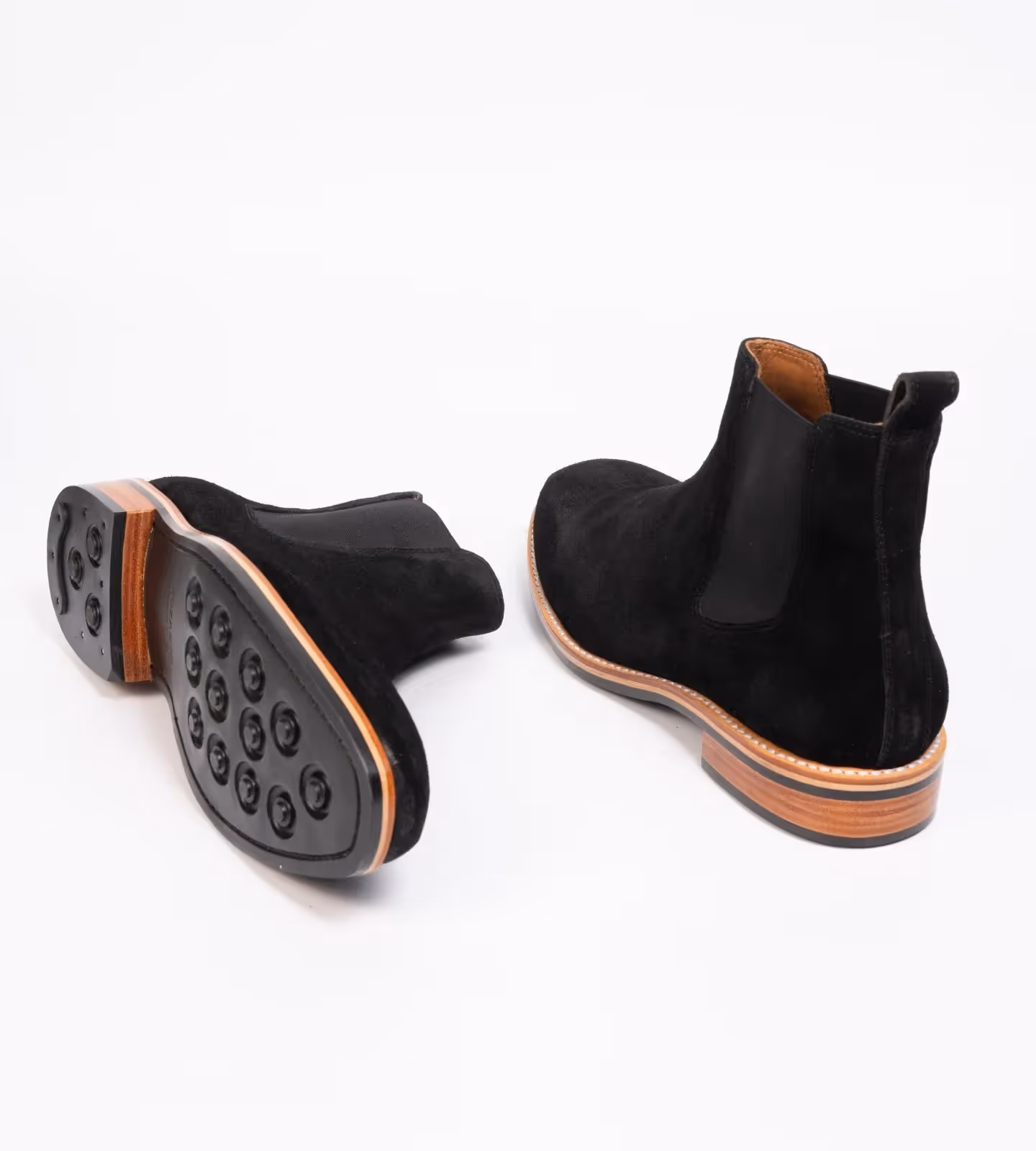 Black Groupo Mastrotto Suede Wholecut Chelsea Boot image 2