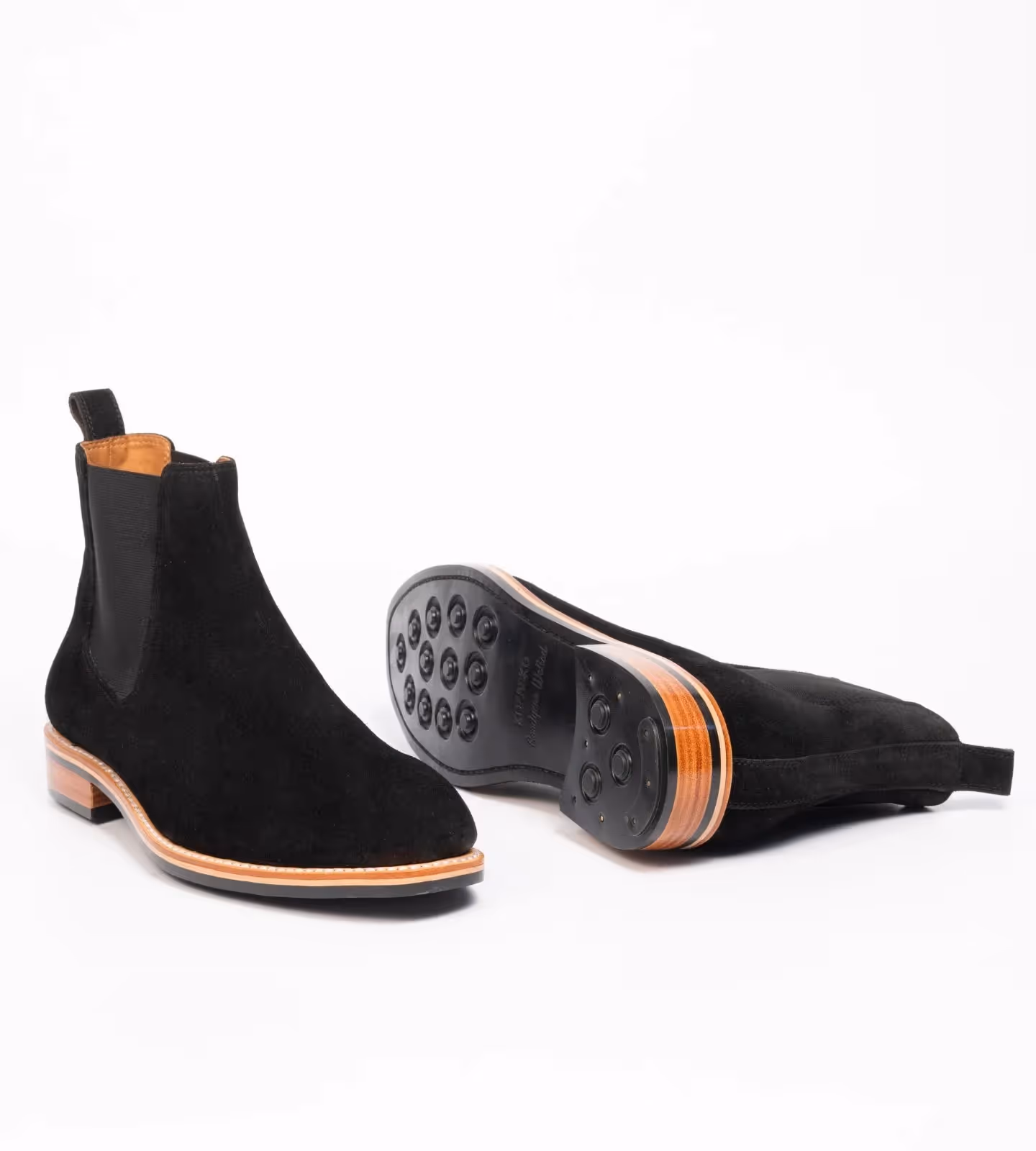 Black Groupo Mastrotto Suede Wholecut Chelsea Boot image 5