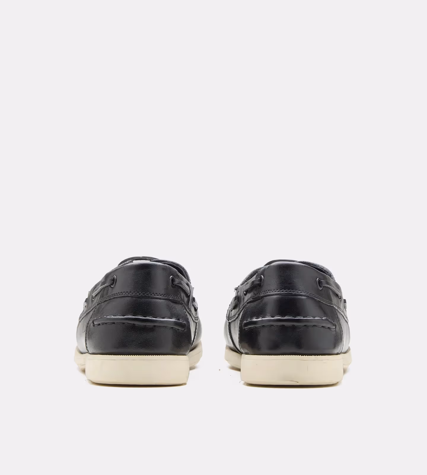 Blake Stitched Black Boat Shoe  image 3
