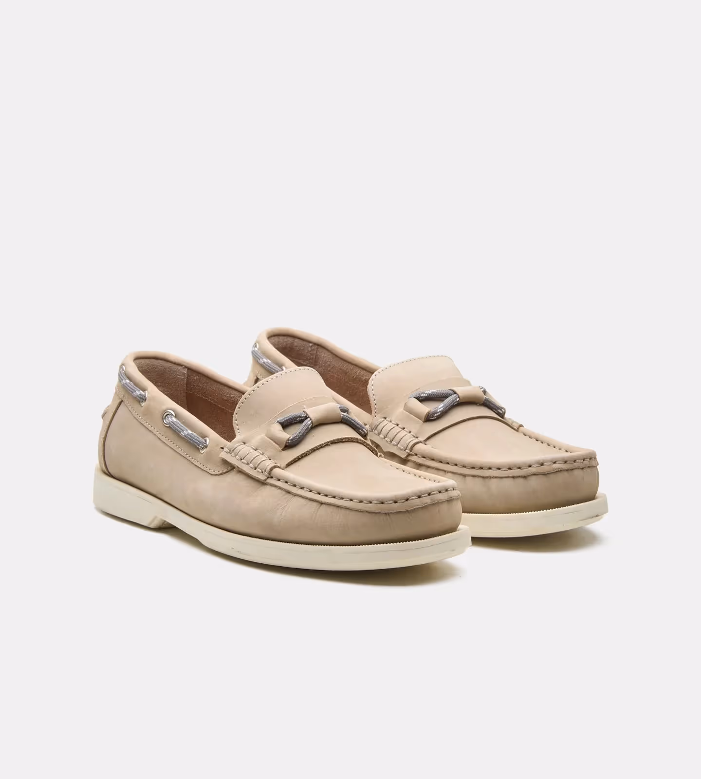 Blake Stitched Grey Nubuck Slip-ons image 1