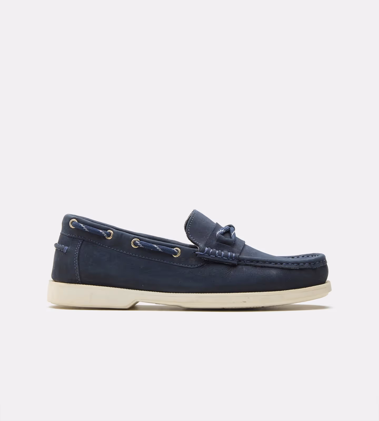 Blake Stitched Navy Nubuck Slip-Ons  image 4