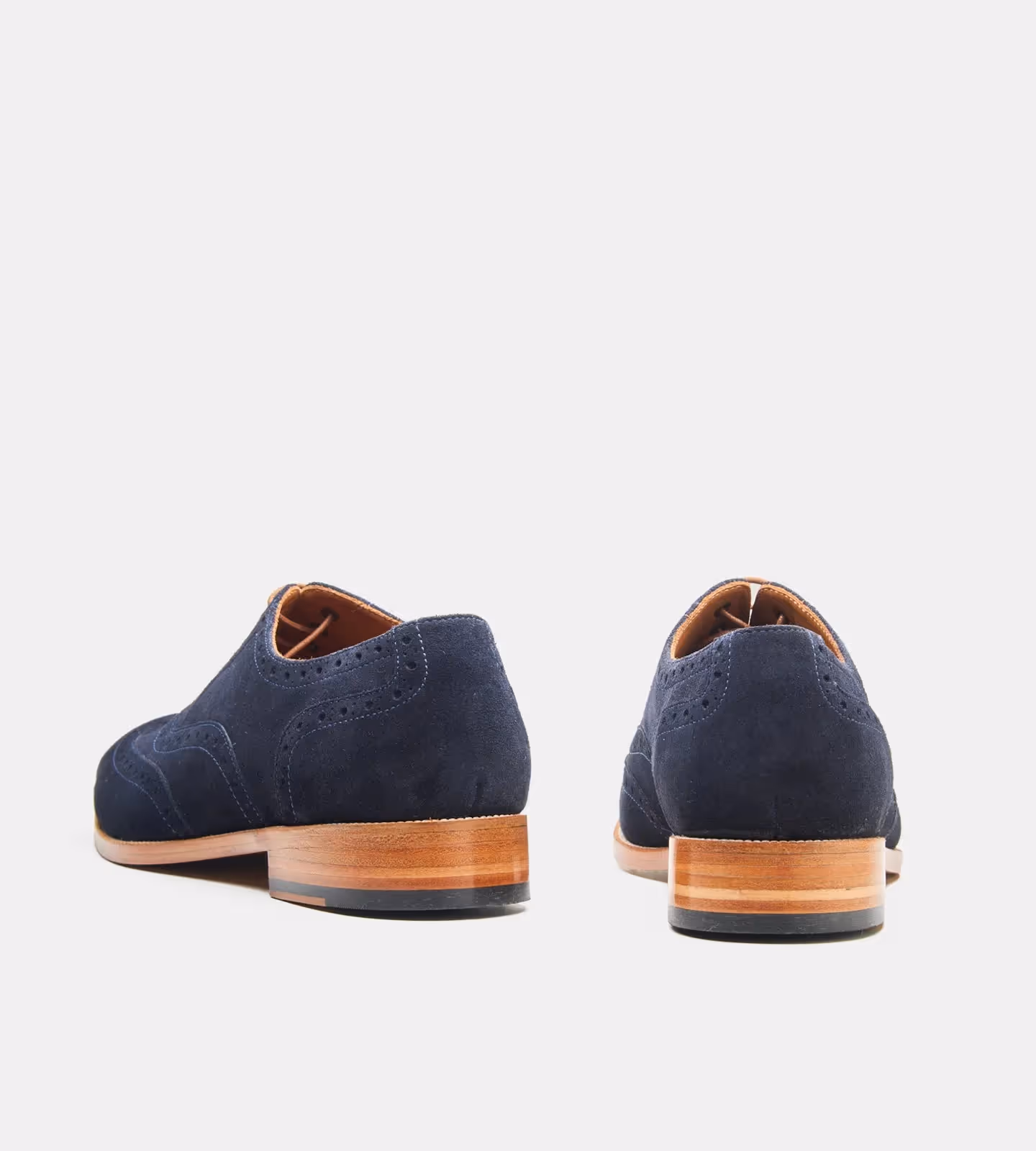 Blake Stitched Navy Suede Wingtip Oxfords  image 5