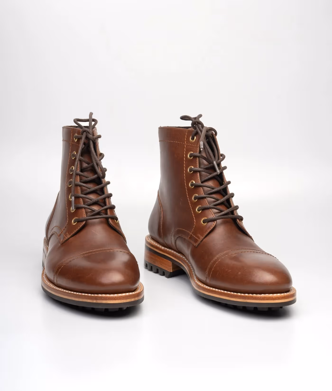Boaventura Tan Leather Captoe Boot image 1