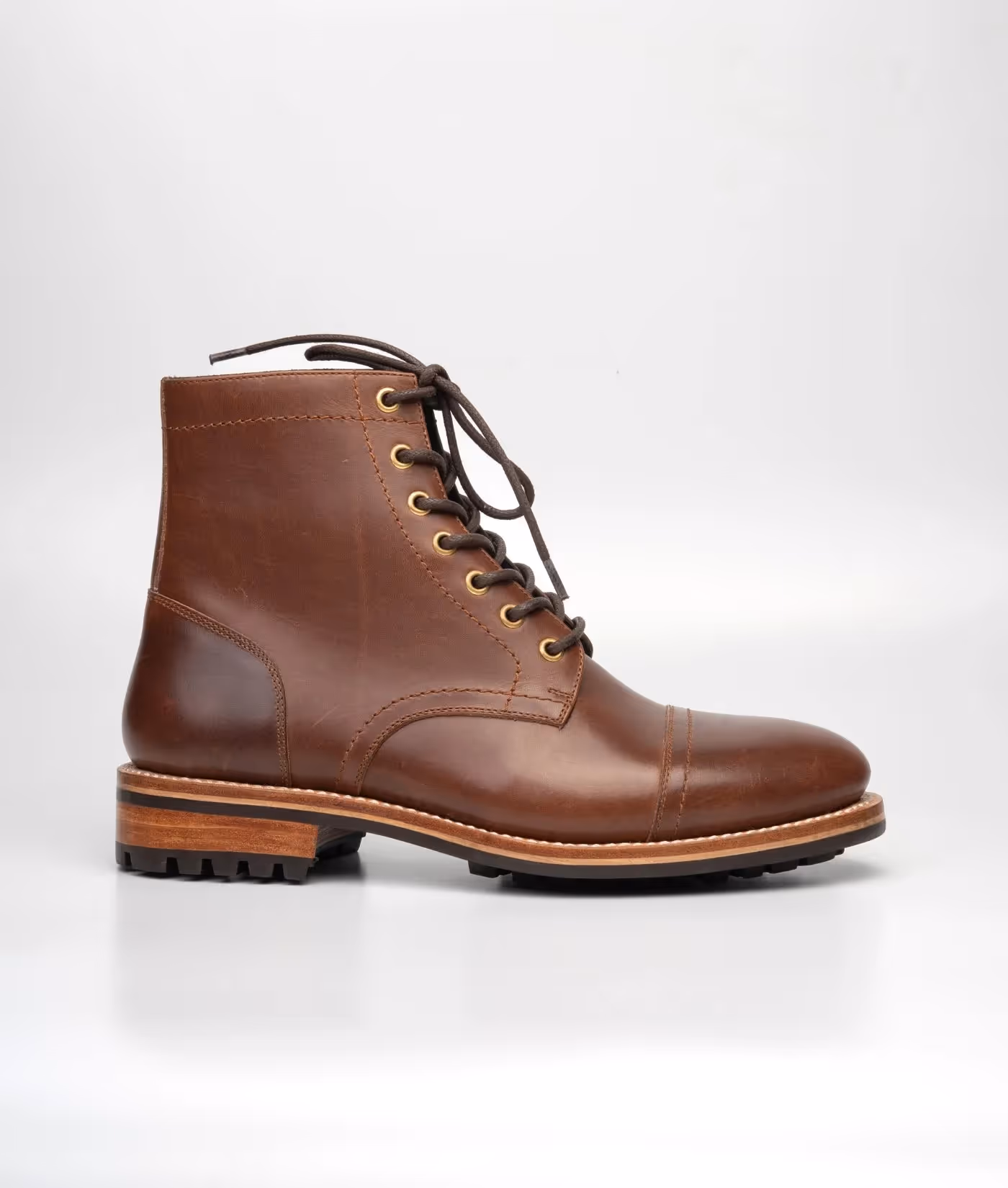 Boaventura Tan Leather Captoe Boot image 4