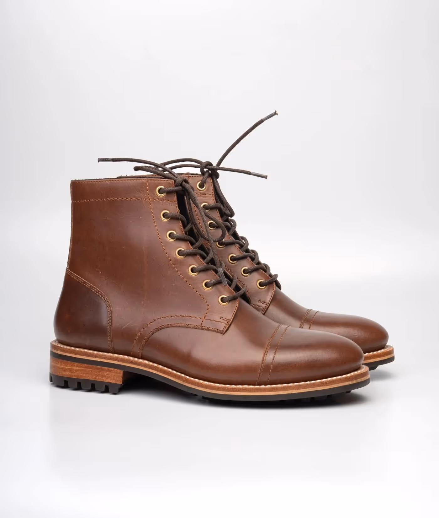 Boaventura Tan Leather Captoe Boot image 5