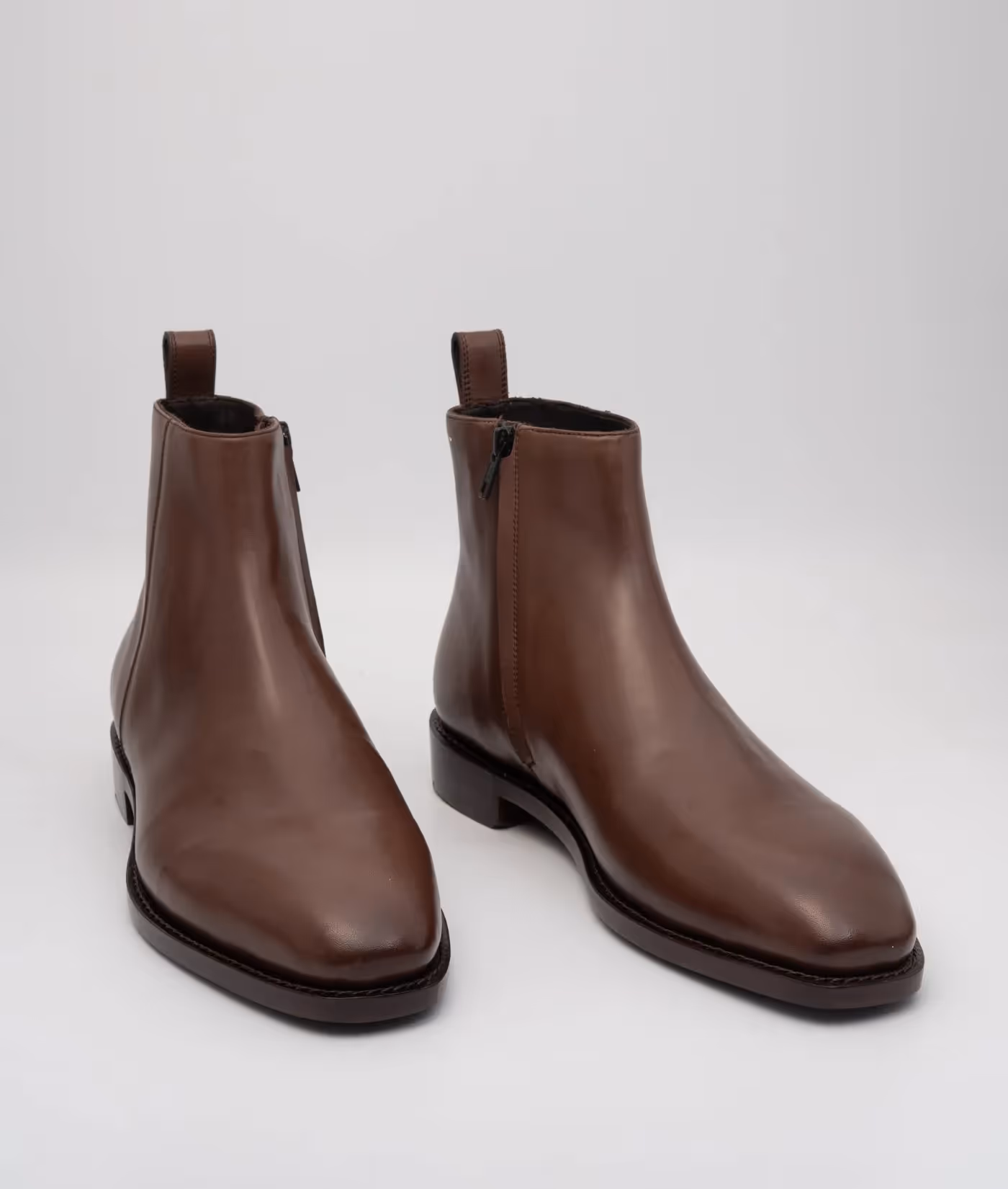 Brown Crust Zipper Chelsea Boot image 1