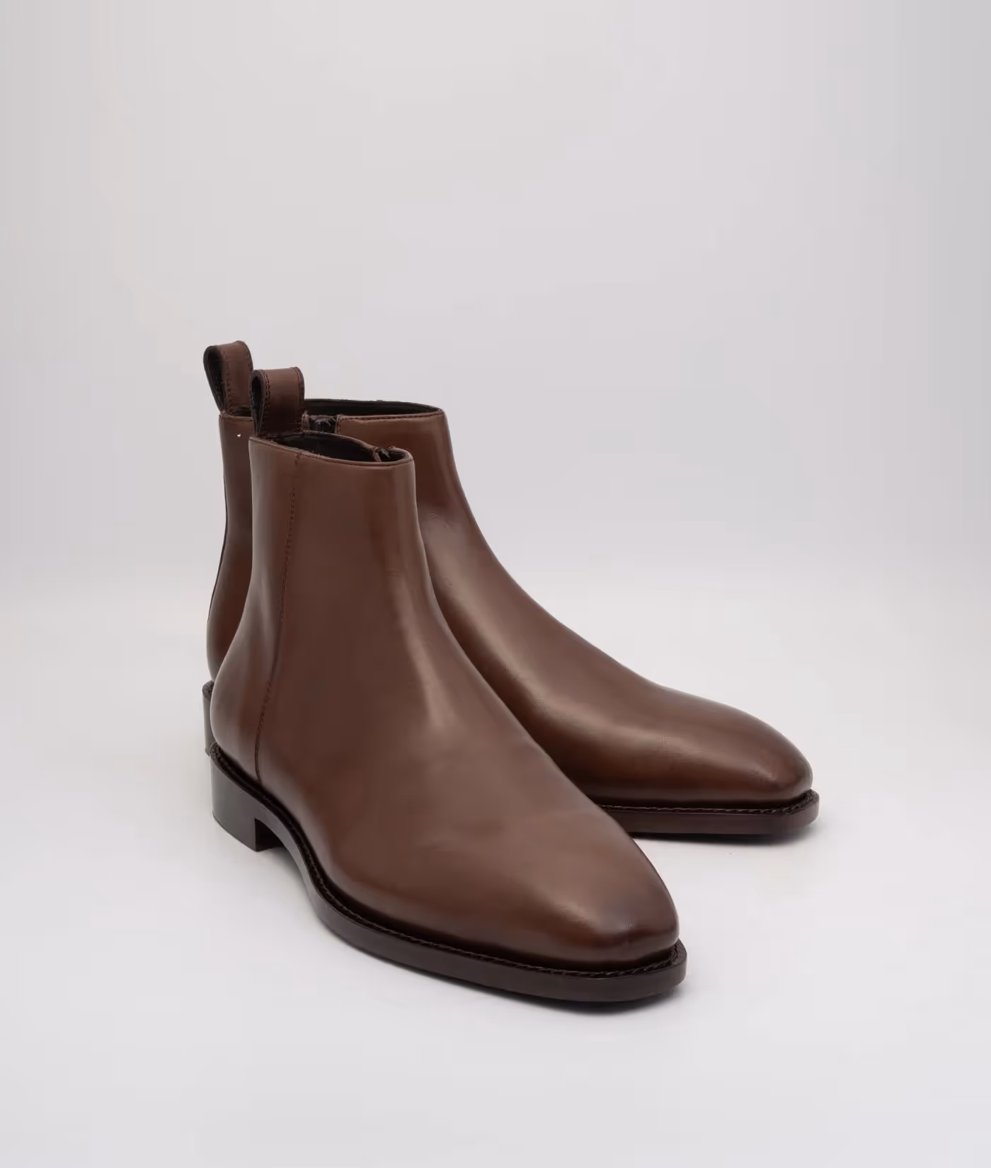 Brown Crust Zipper Chelsea Boot image 4