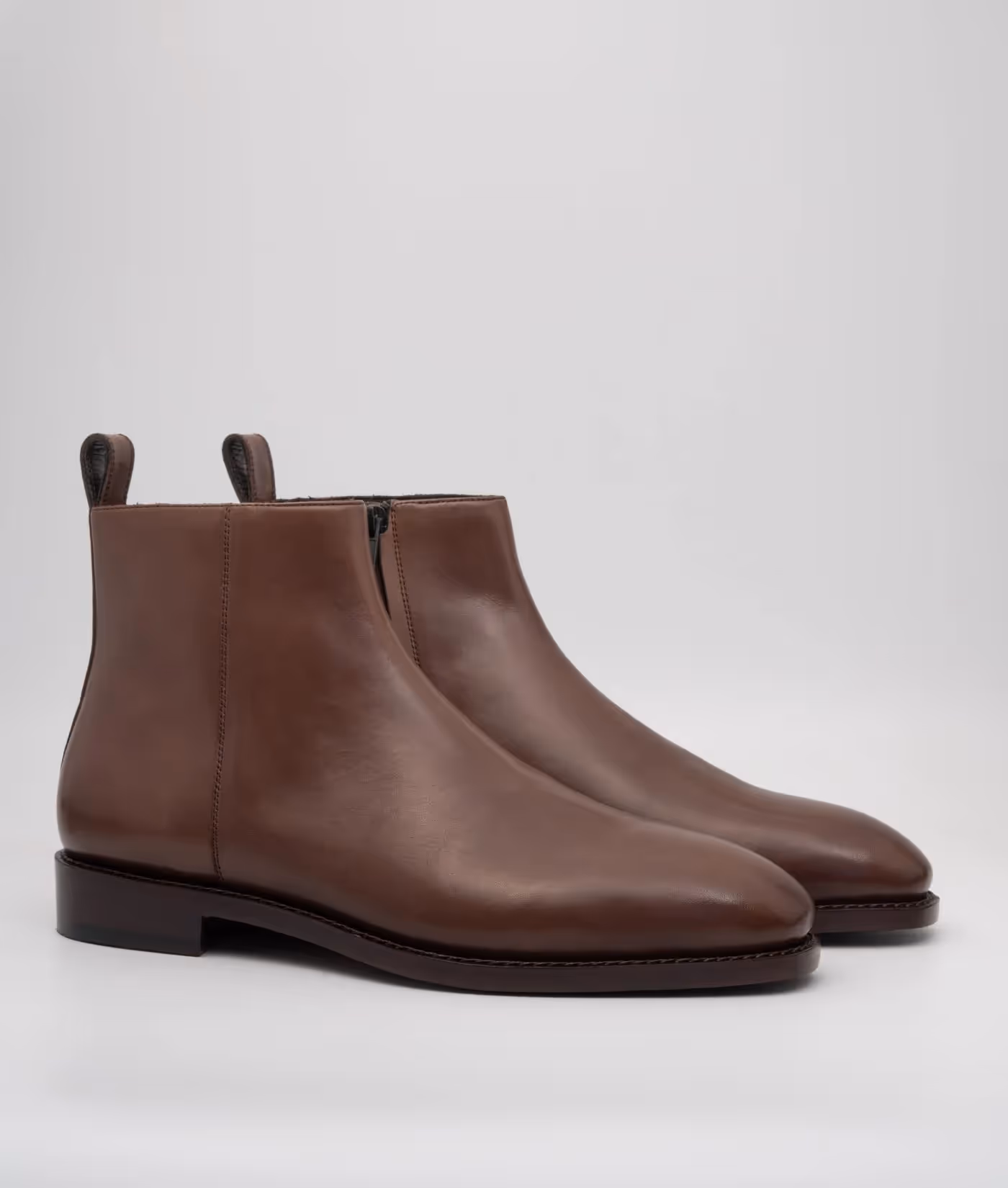 Brown Crust Zipper Chelsea Boot image 6