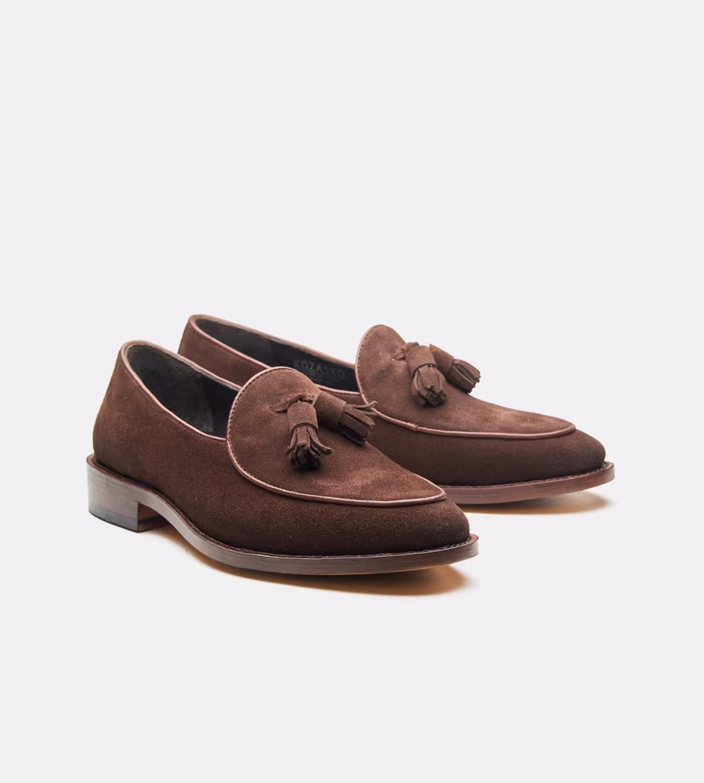 Brown Groupo Mastrotto Suede Belgian Tassel Loafer image 3