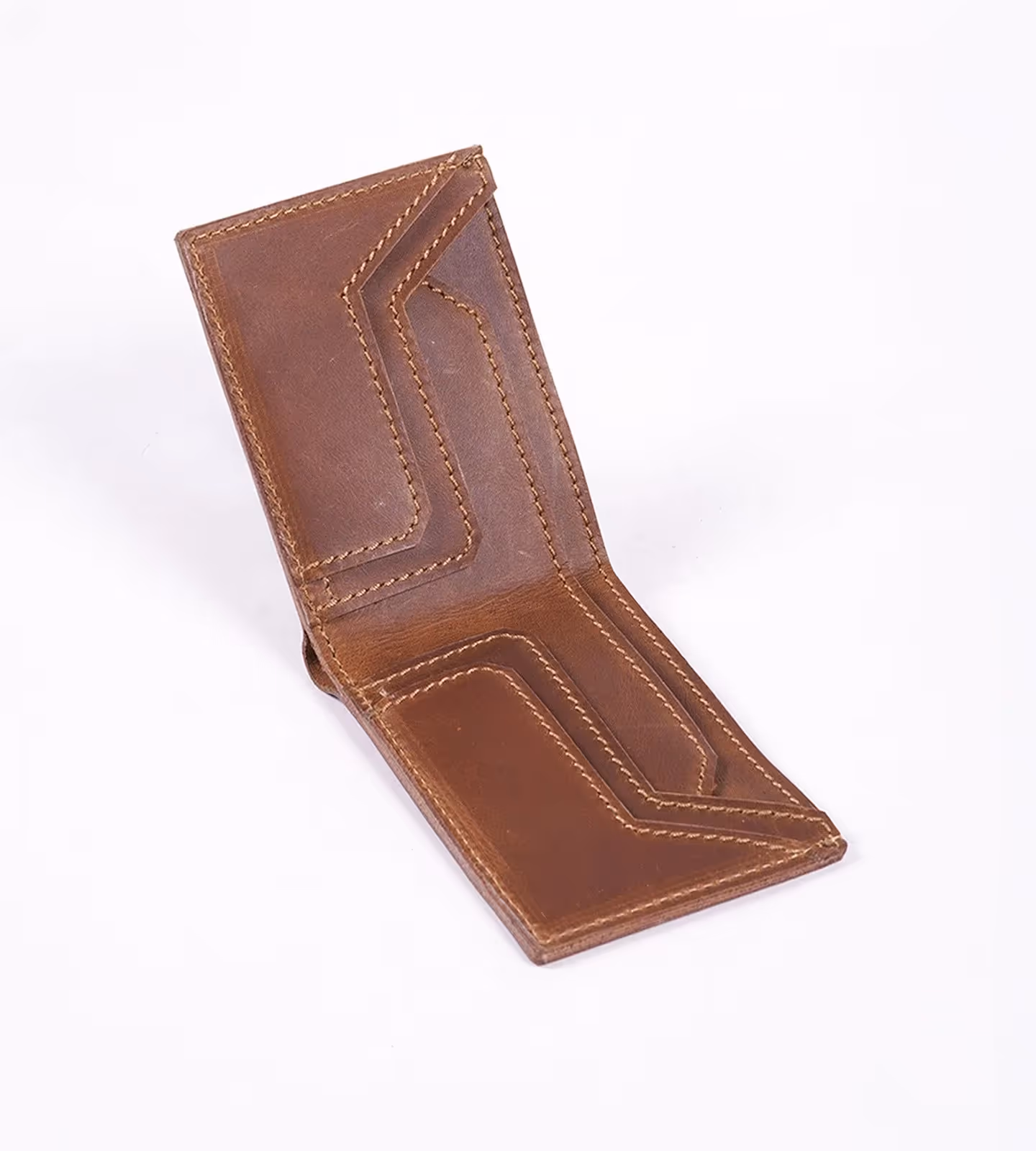 Brown Oil Pull Up Leather Wallet image 1