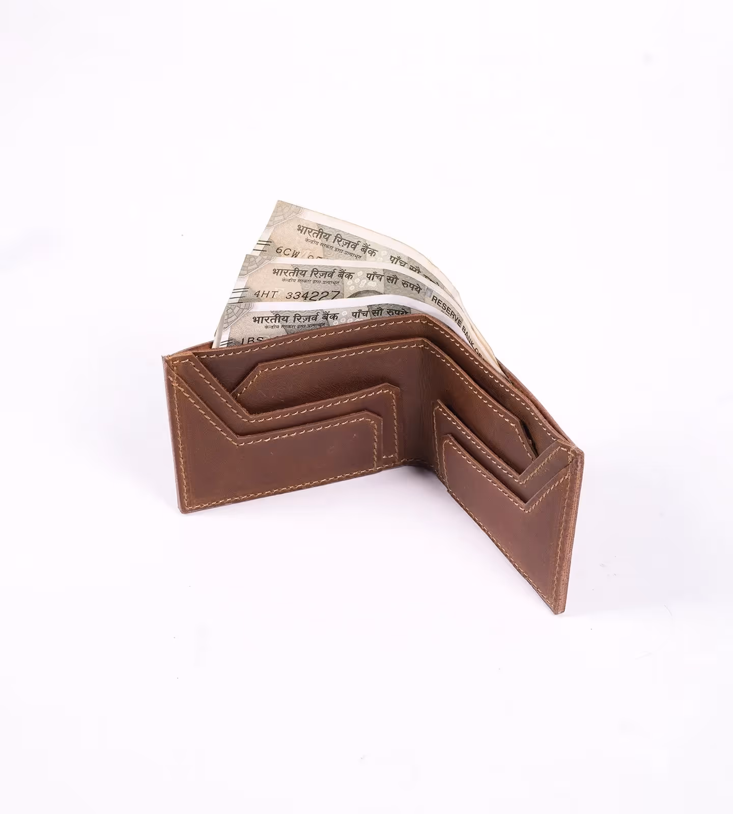 Brown Oil Pull Up Leather Wallet image 2