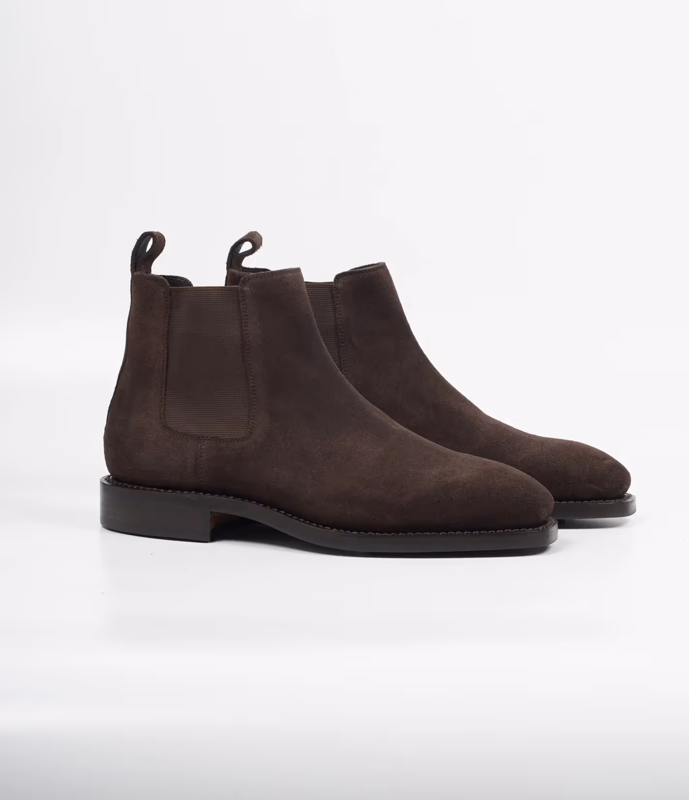 Brown Suede Chisel Toe Chelsea Boots  image 2