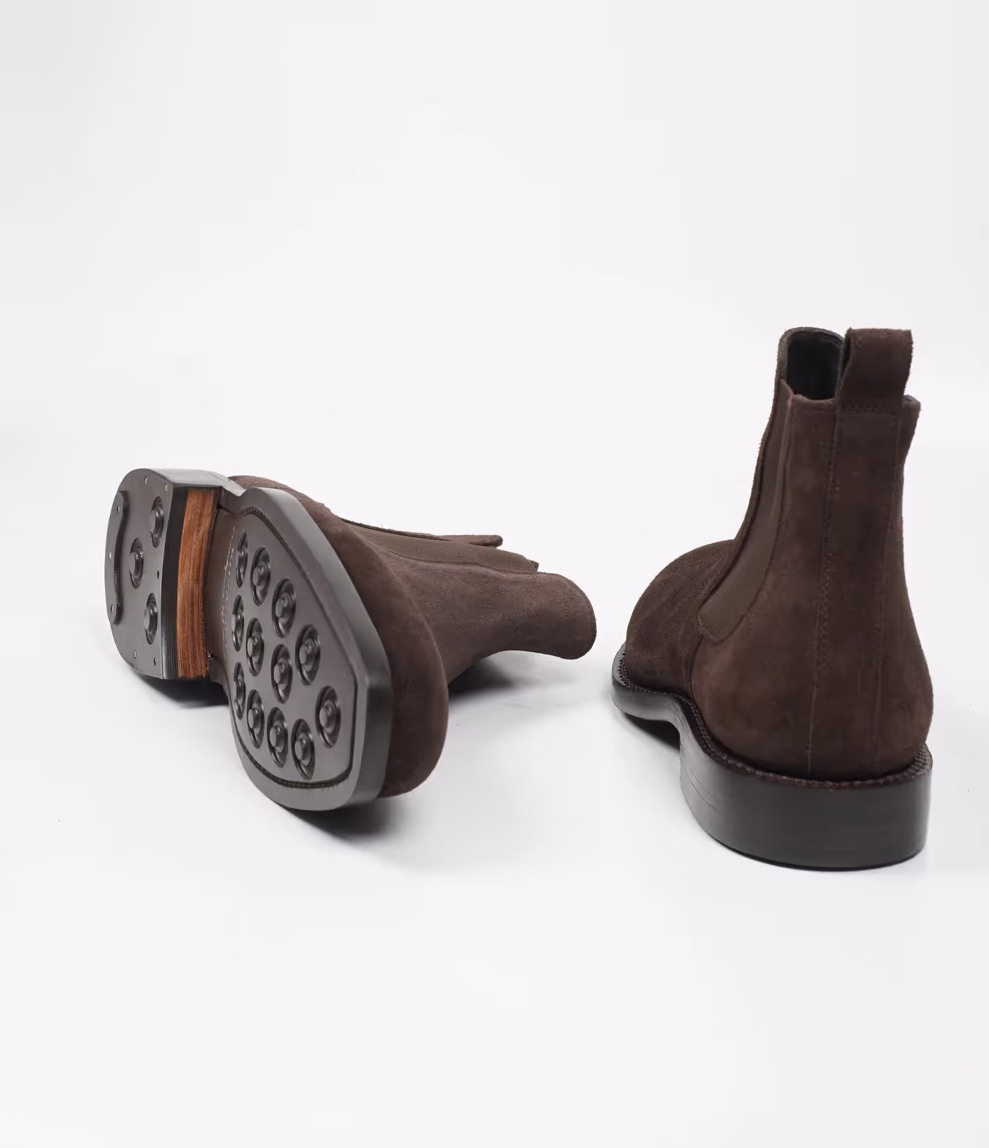 Brown Suede Chisel Toe Chelsea Boots  image 3