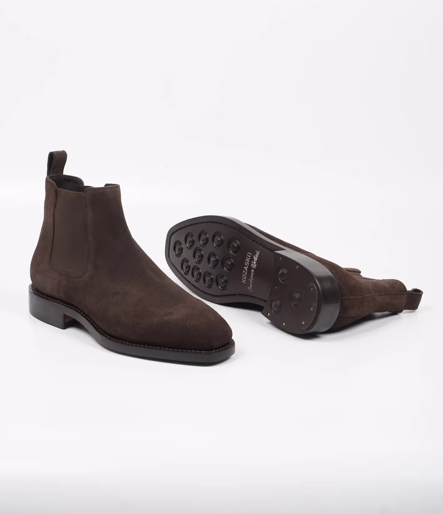 Brown Suede Chisel Toe Chelsea Boots  image 5