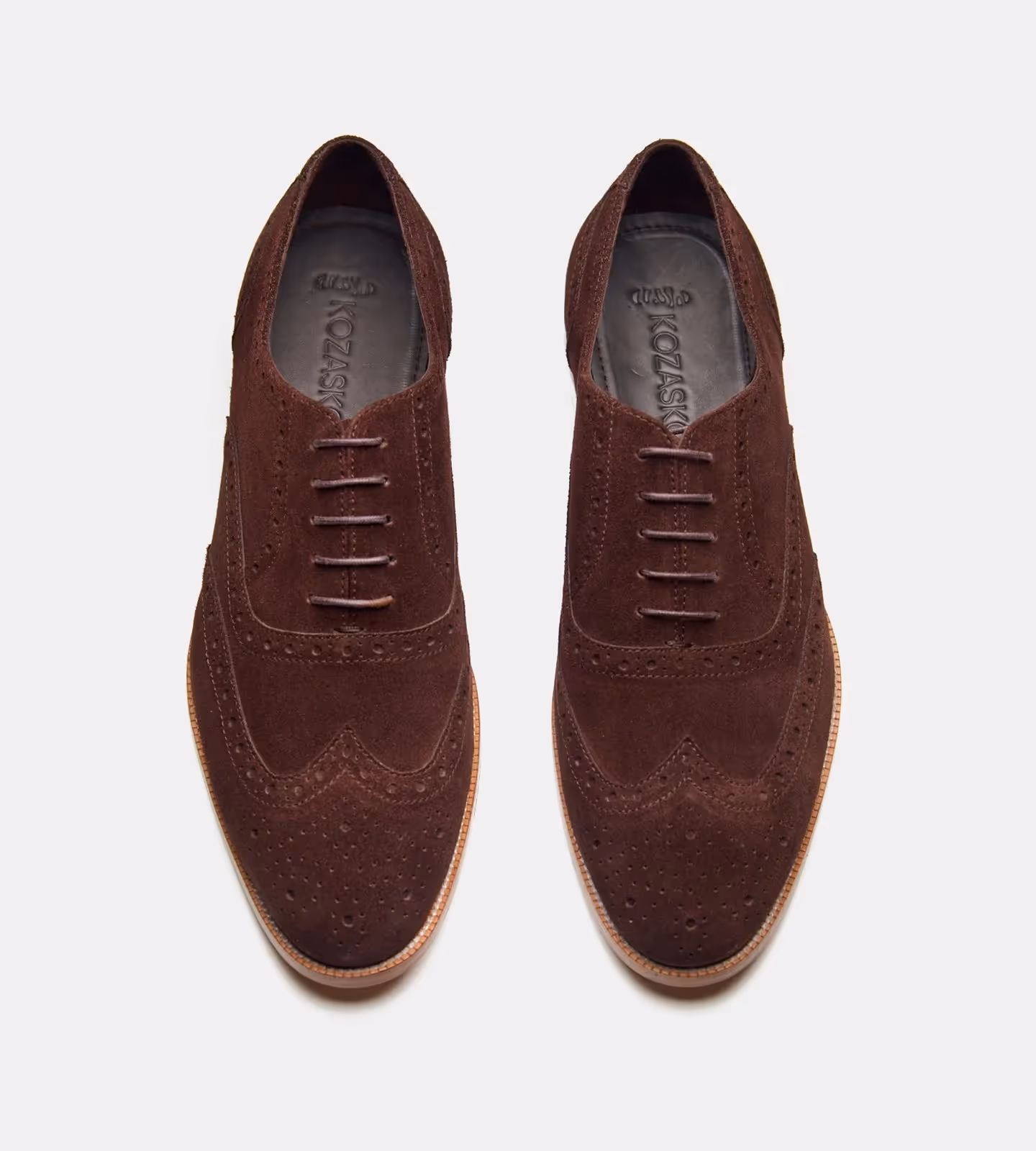 Brown Suede Wingtip Oxfords image 4