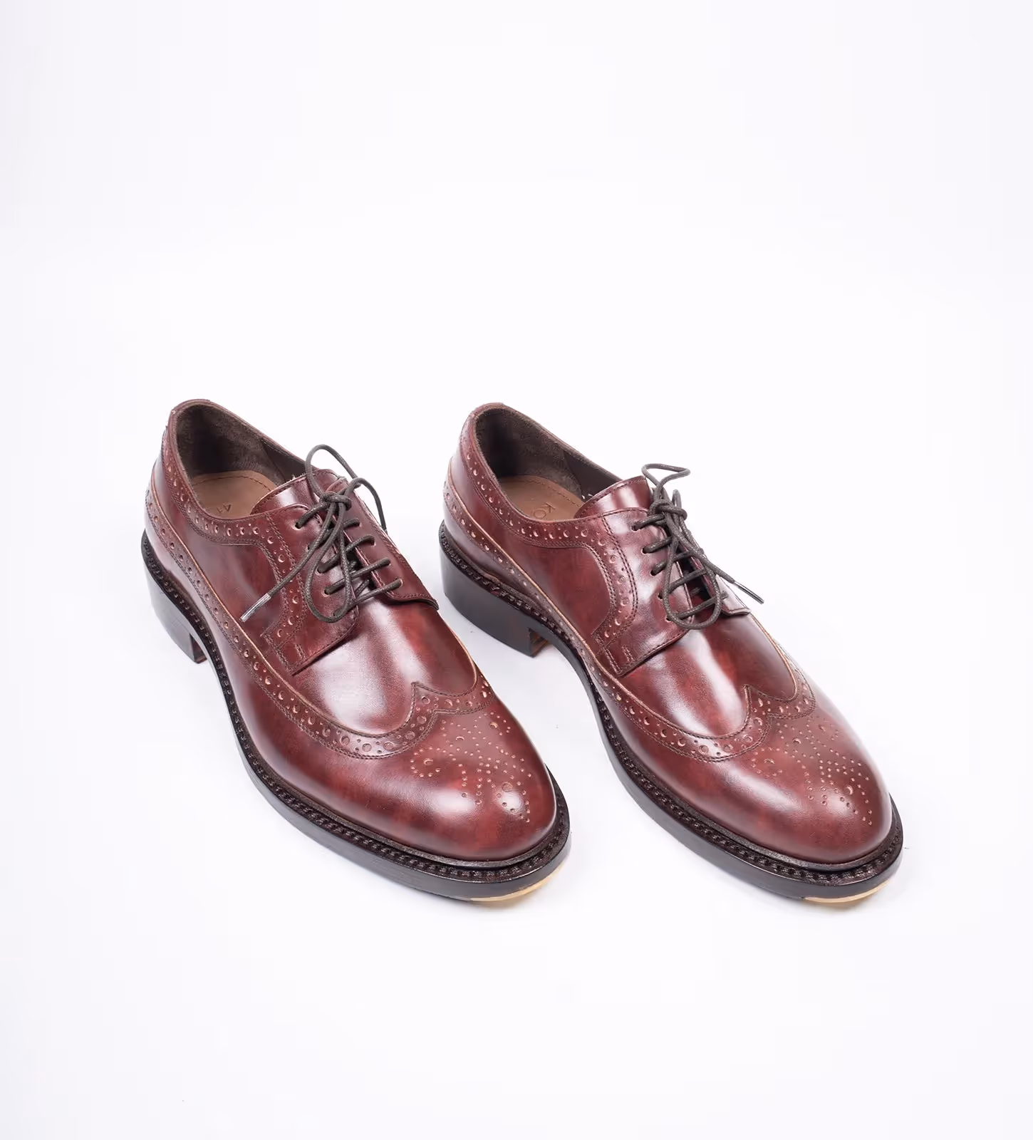 Burgundy Museum Calf Longwing Blucher image 1