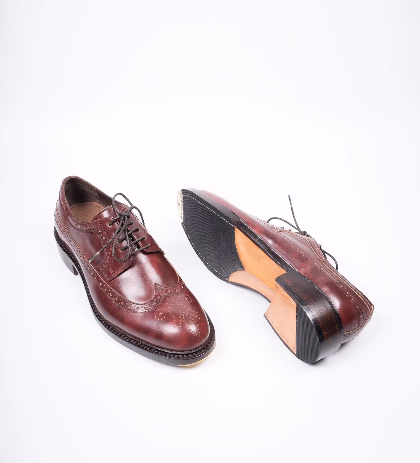 Burgundy Museum Calf Longwing Blucher image 2
