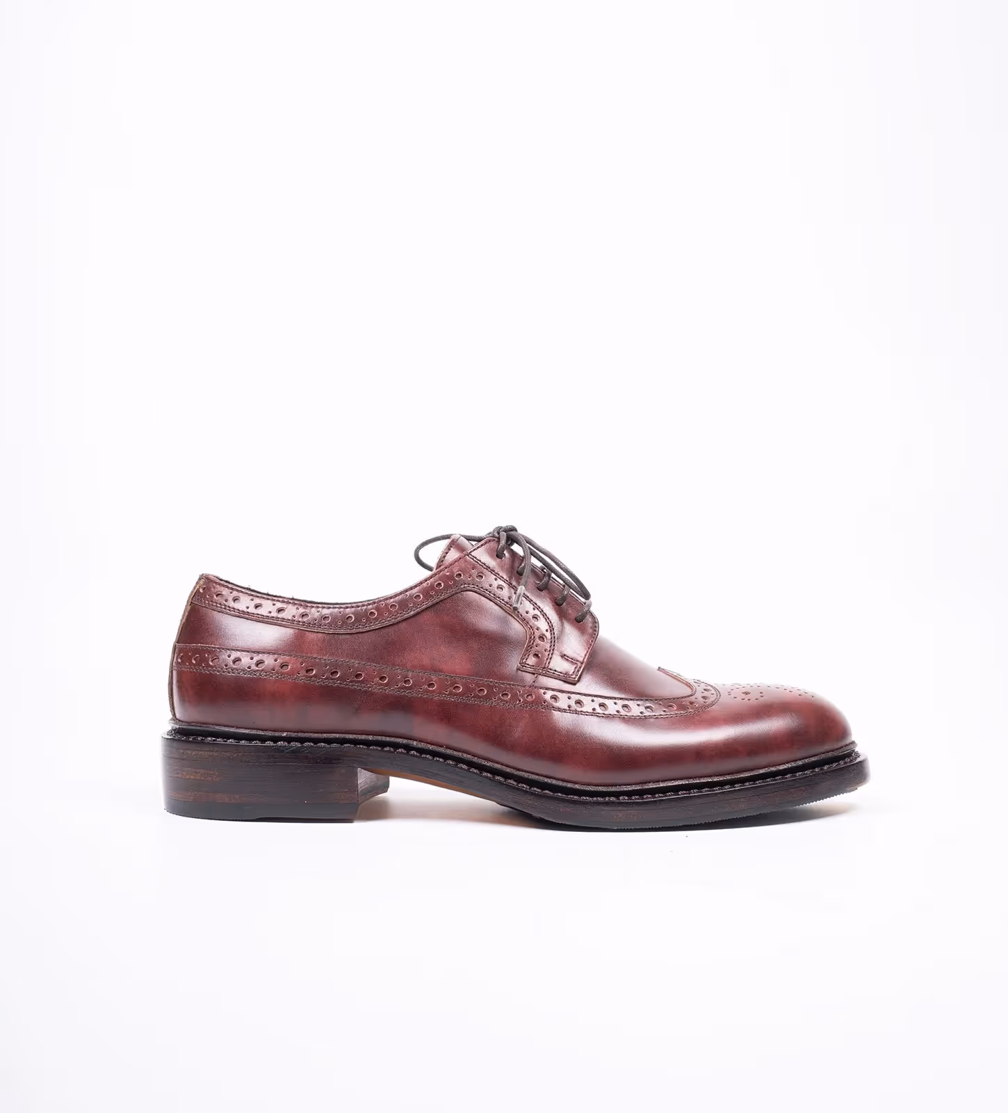 Burgundy Museum Calf Longwing Blucher image 3