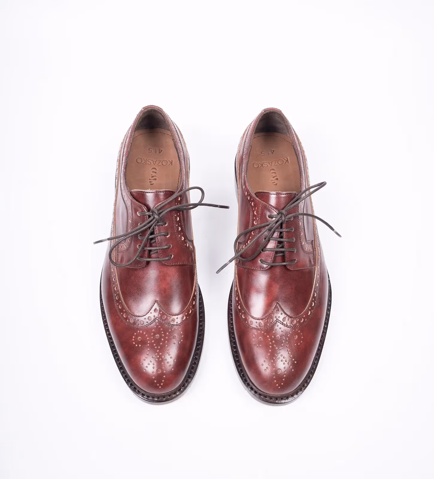 Burgundy Museum Calf Longwing Blucher image 6