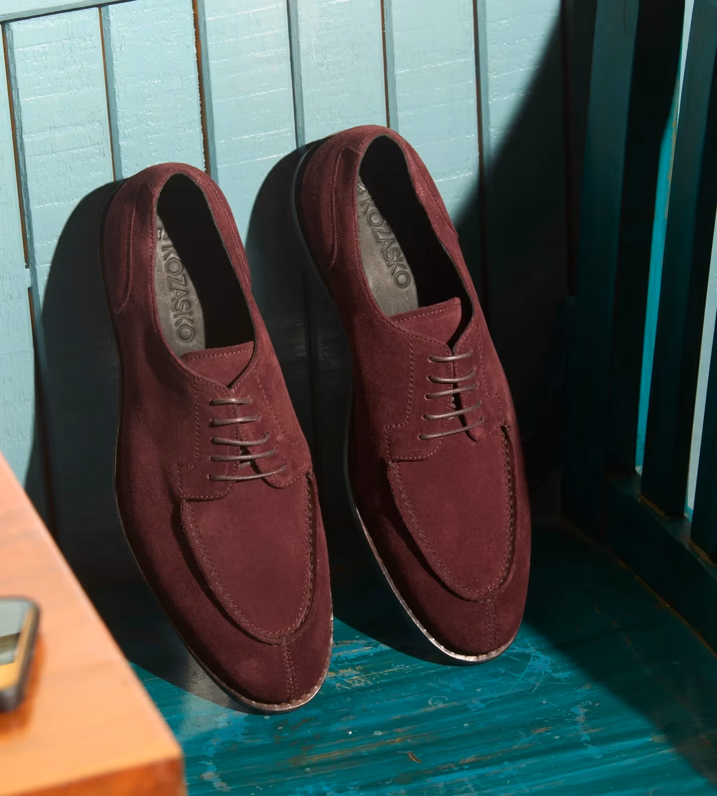 Burgundy Suede Split Toe Derby image 1
