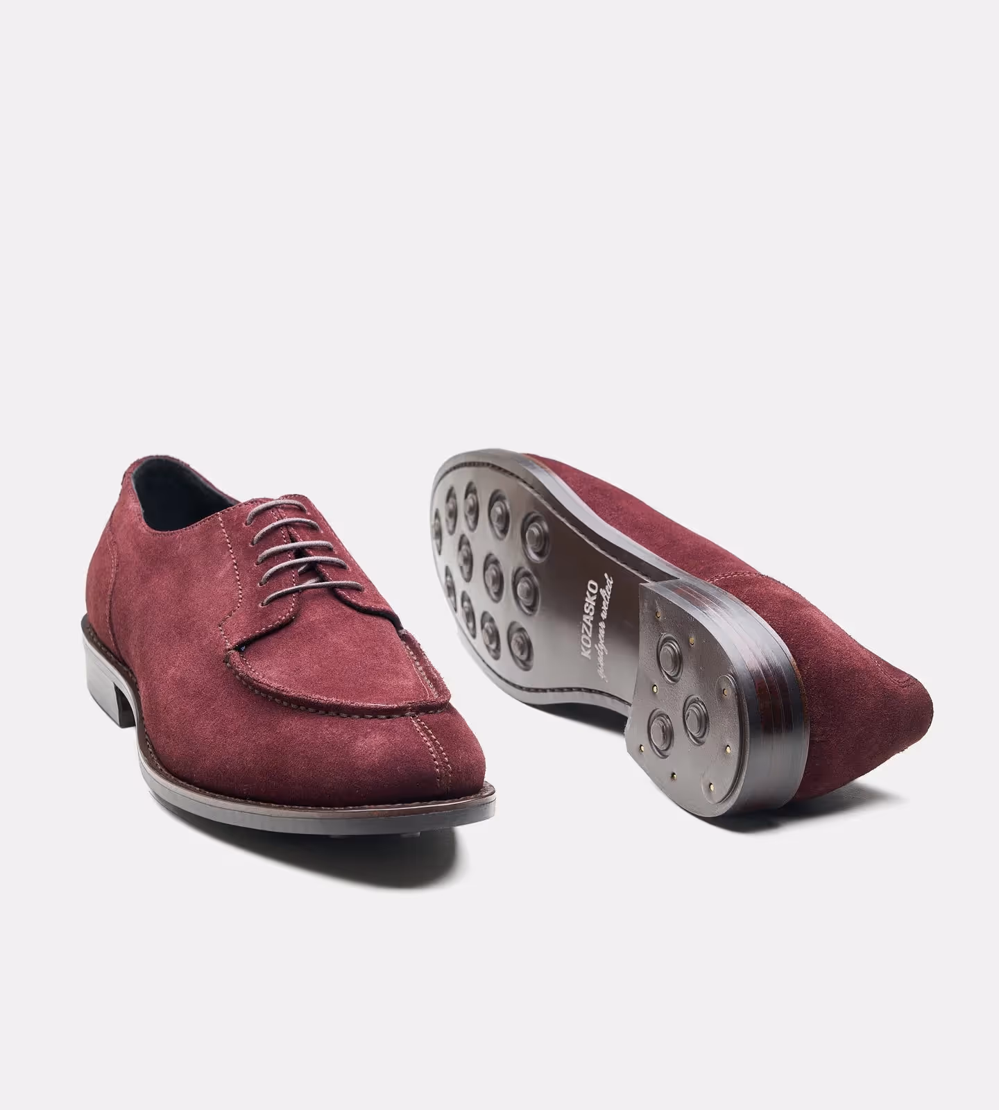 Burgundy Suede Split Toe Derby image 4