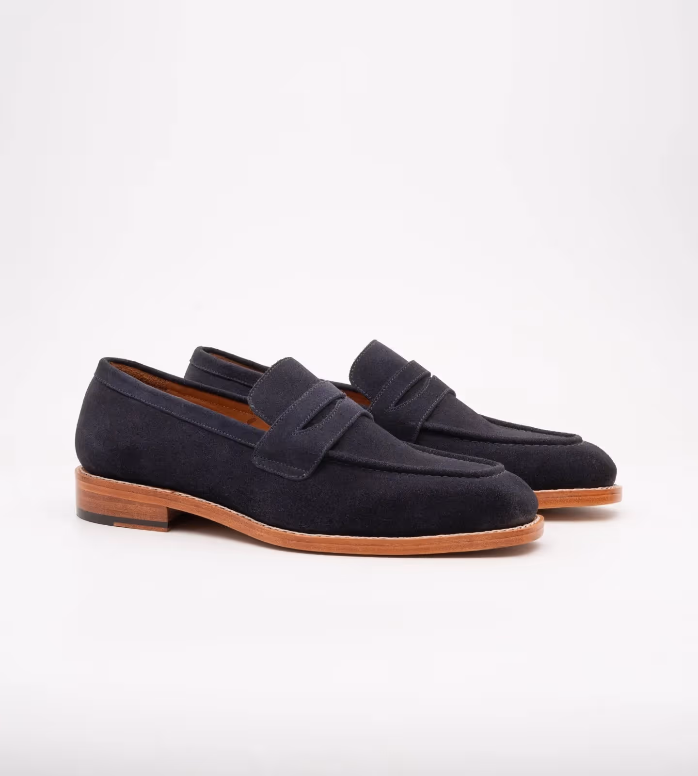 Chisel Toe Navy Suede Penny Loafer  image 2