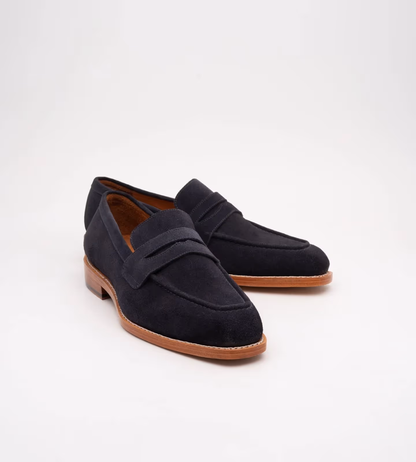 Chisel Toe Navy Suede Penny Loafer  image 3