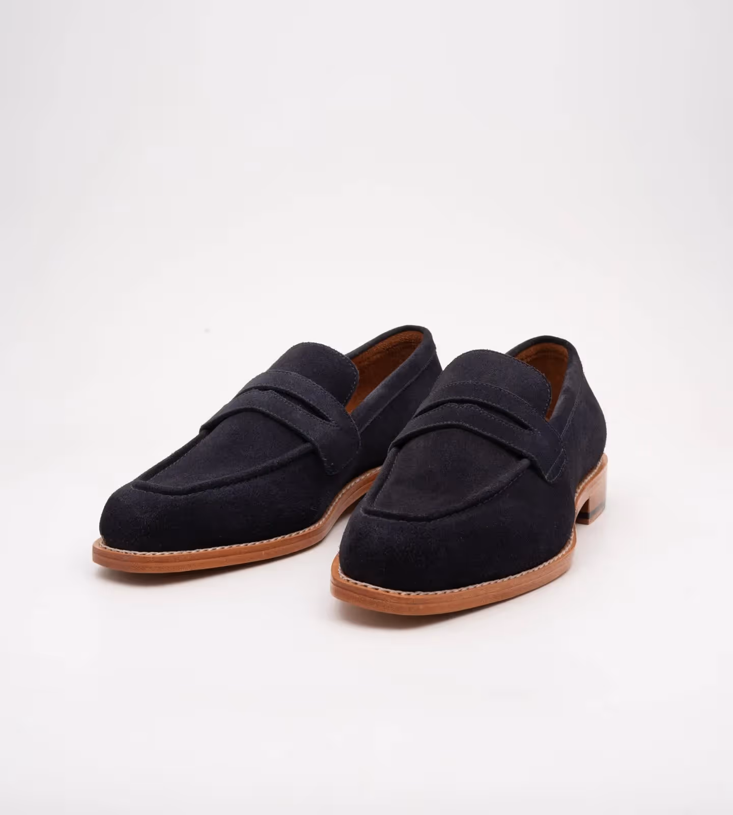 Chisel Toe Navy Suede Penny Loafer  image 4
