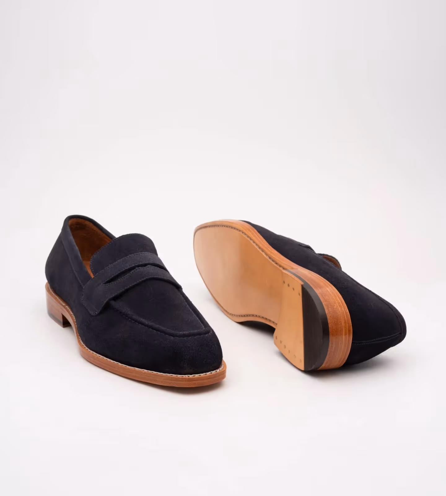Chisel Toe Navy Suede Penny Loafer  image 5
