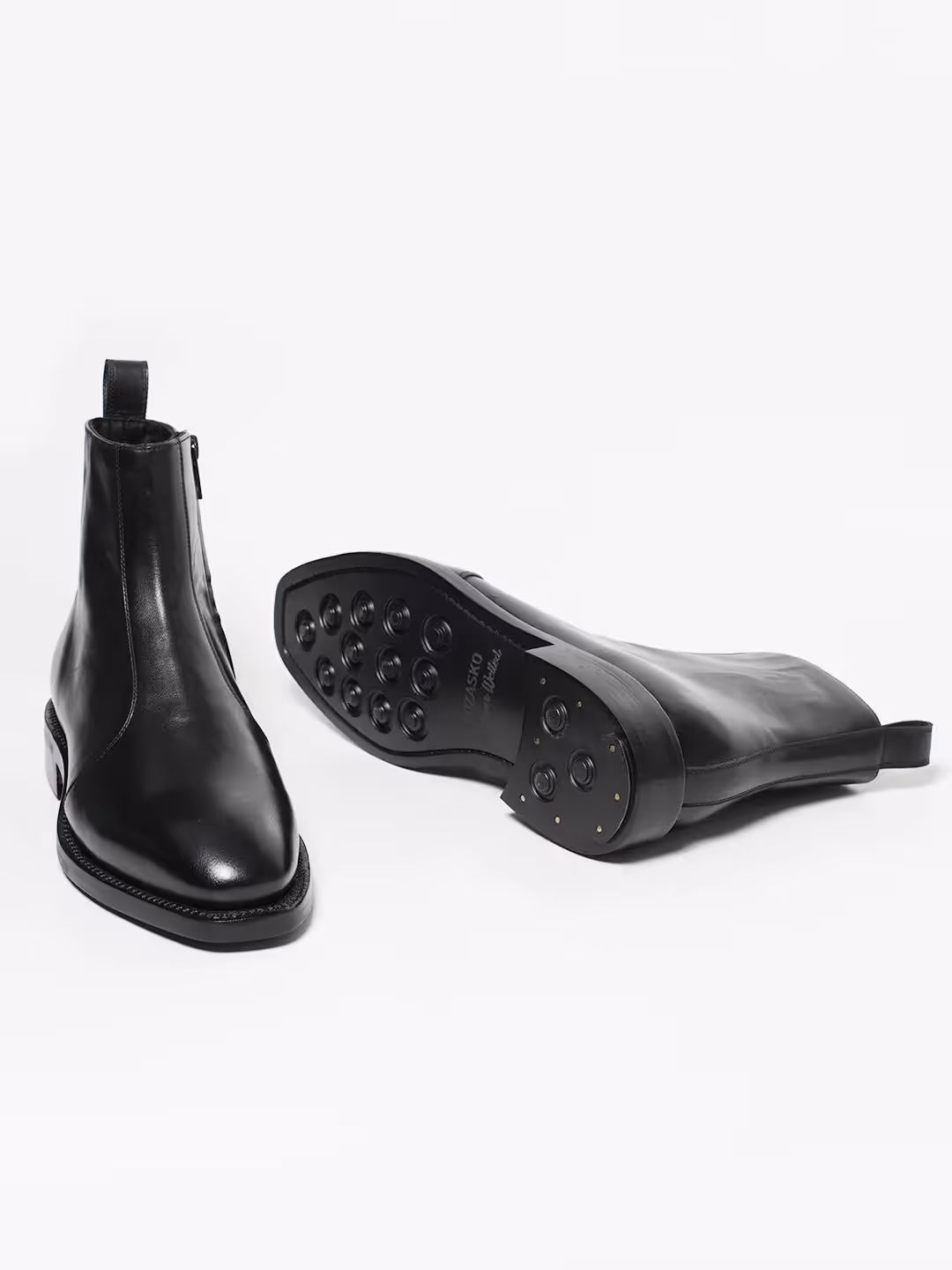 Classic Black Full Grain Zipper Chelsea Boot image 2