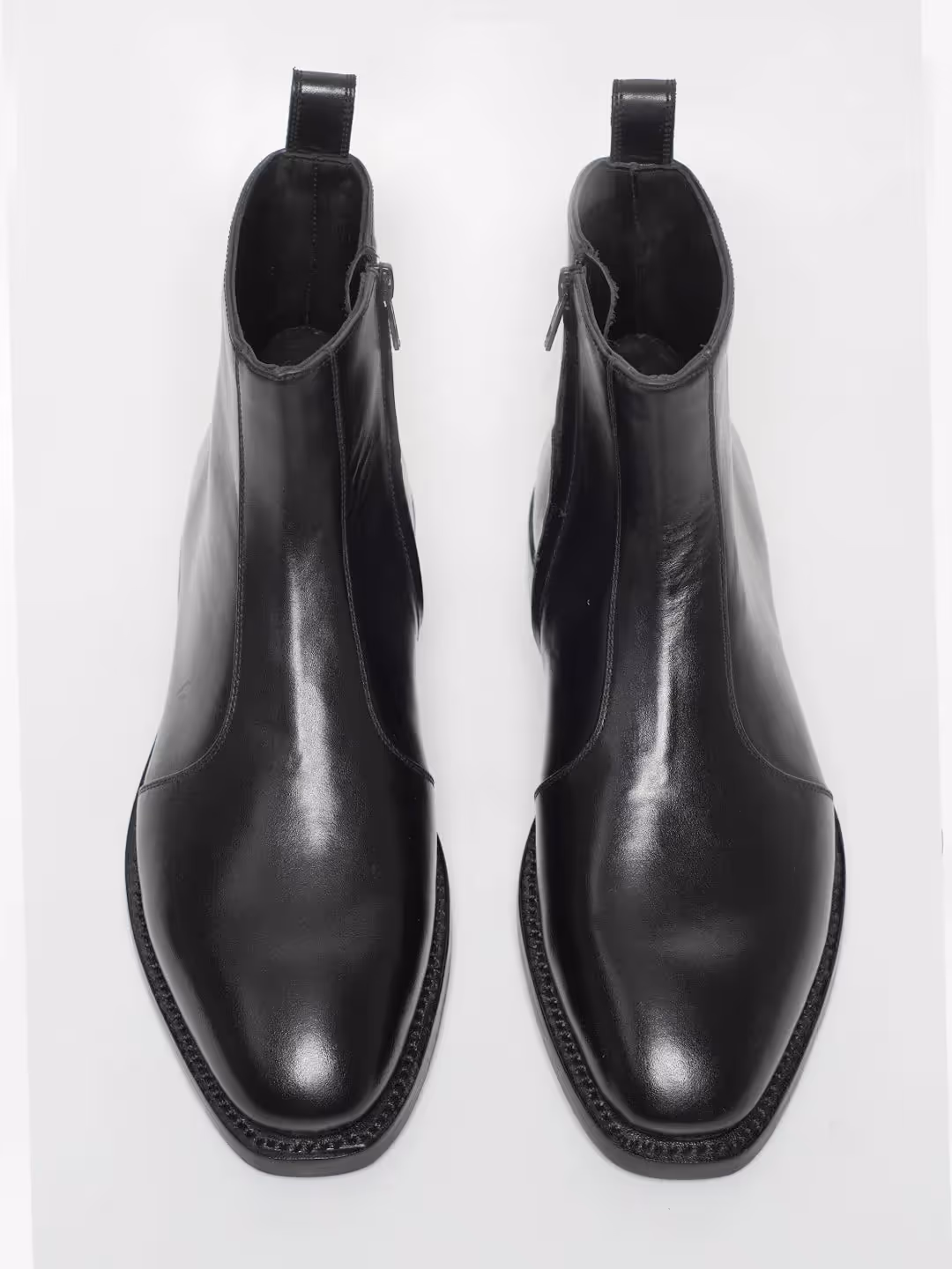 Classic Black Full Grain Zipper Chelsea Boot image 4