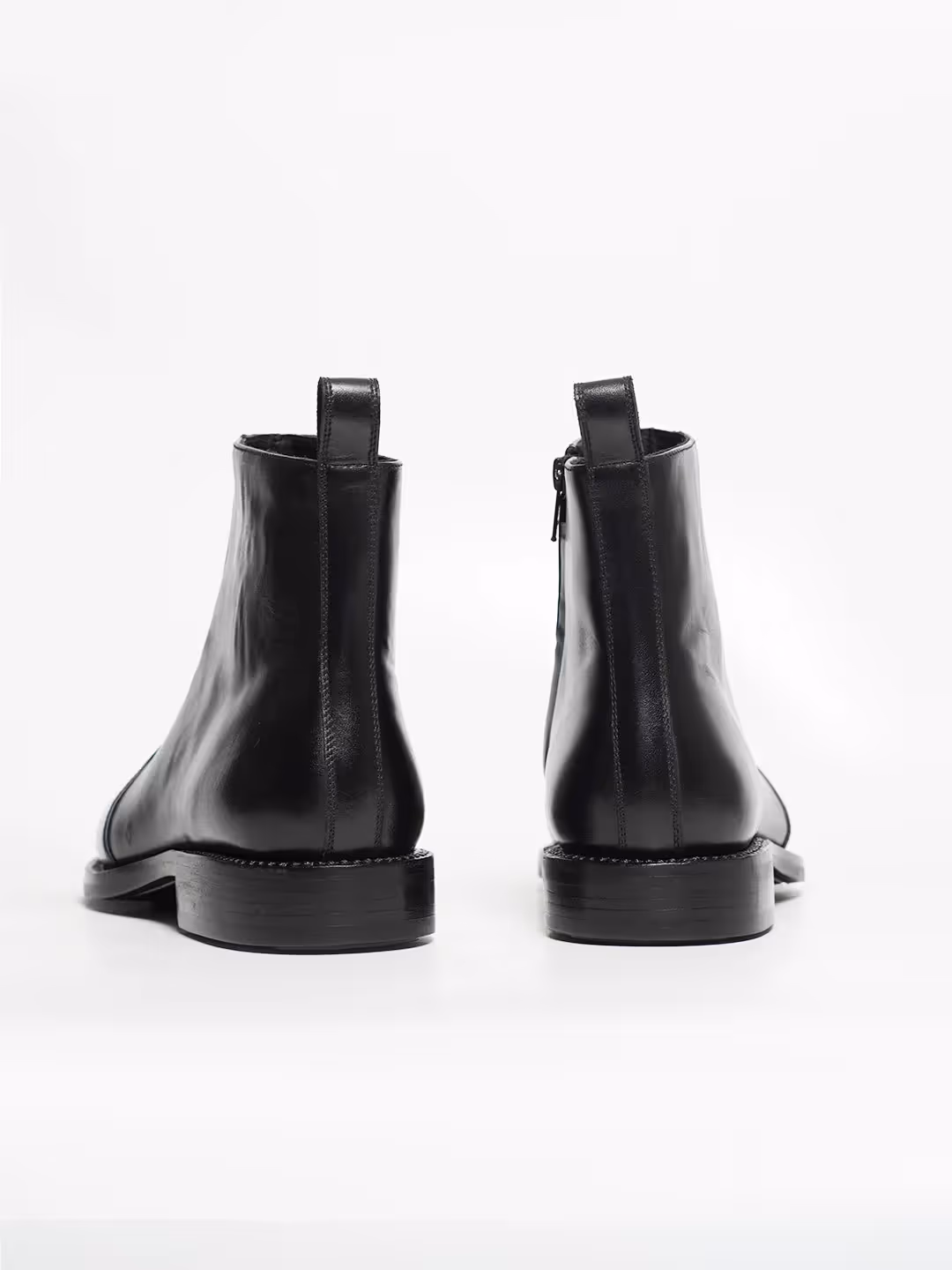 Classic Black Full Grain Zipper Chelsea Boot image 5