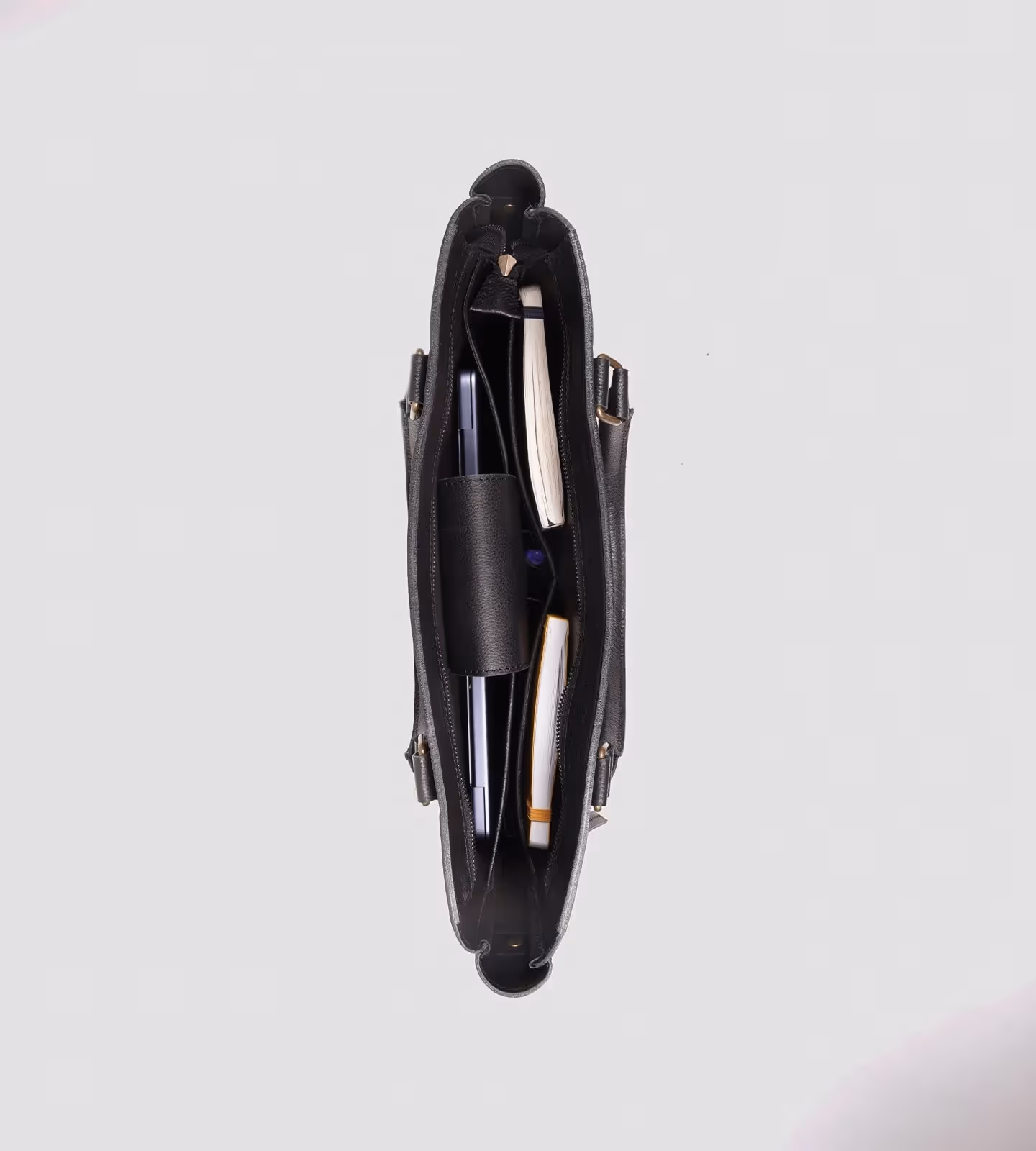 Classic Black Leather Briefcase  image 3