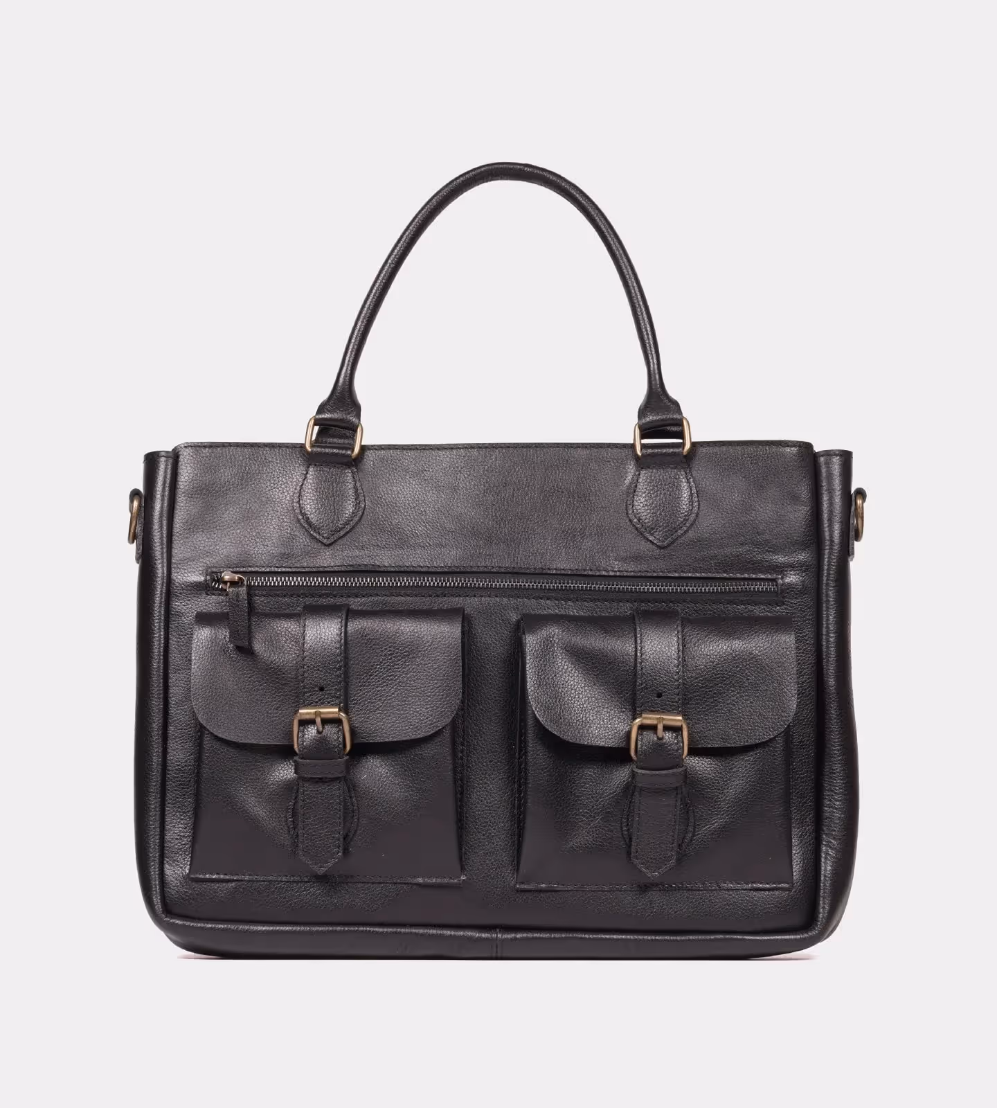Classic Black Leather Briefcase  image 5
